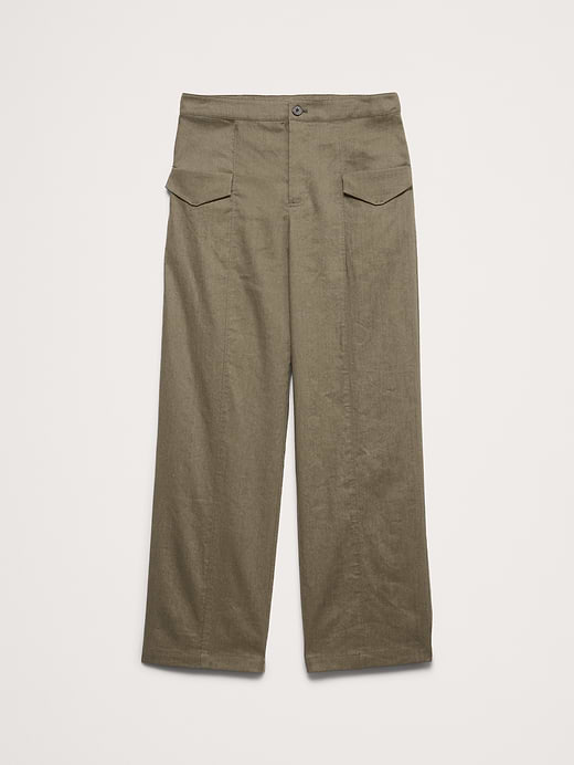 Banana Republic High-Rise Straight Utility Pant in Stretch Linen-Viscose — photo 5