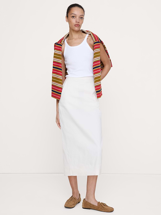 Banana Republic Stretch Linen-Viscose Pencil Skirt — photo 1