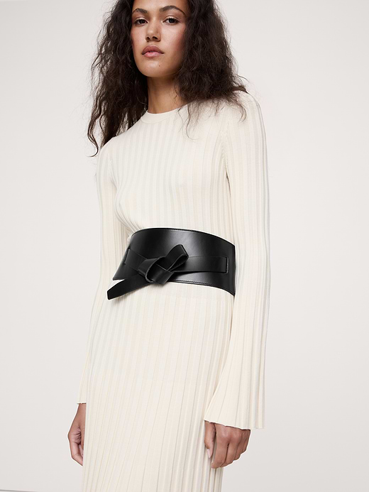 Banana Republic Knotted Leather Corset Belt — photo 1