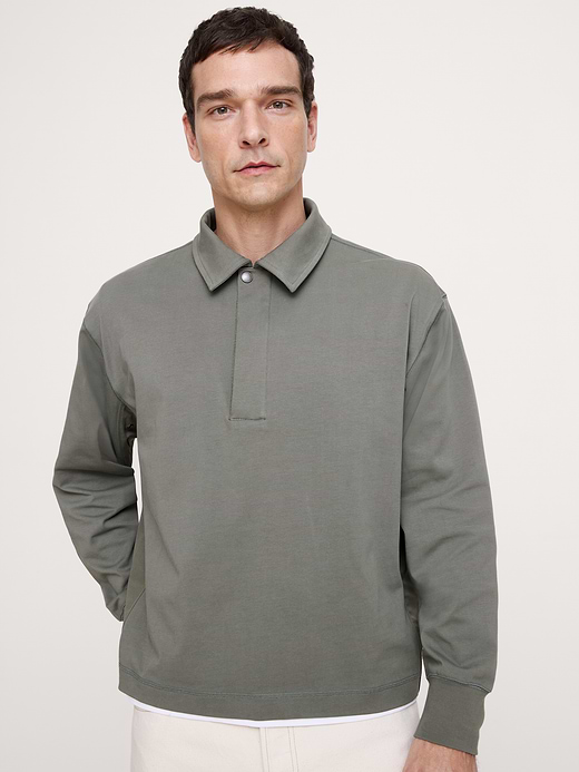 Banana Republic Cotton Quarter-Zip Sweatshirt — photo 4