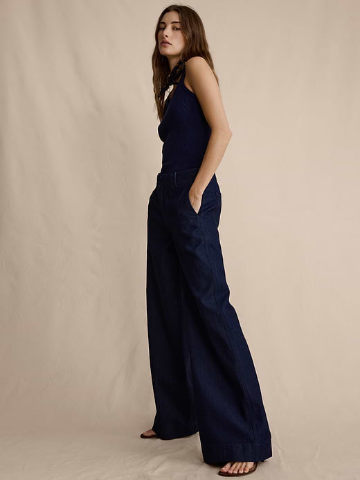 Banana Republic Mid-Rise Palazzo Jean — photo 4