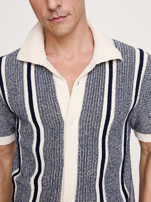 Banana Republic Textured Stripe Sweater Polo — photo 3