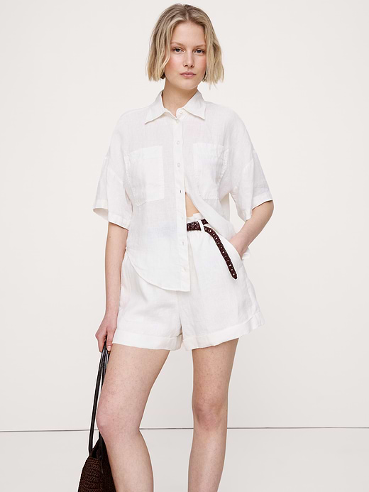 Banana Republic Linen Short-Sleeve Shirt — photo 1