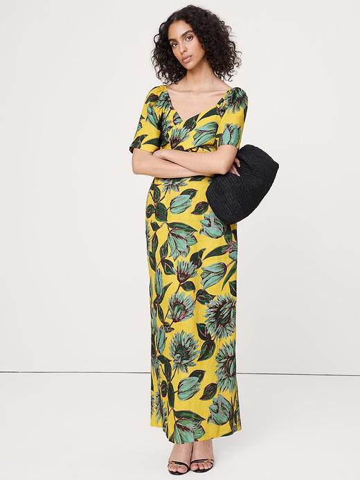 Banana Republic Linen Sweetheart Maxi Dress — photo 1
