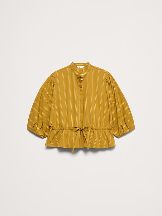 Banana Republic Cotton Poplin Tie-Waist Top — photo 5