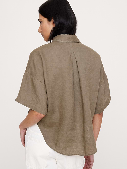 Banana Republic Linen Short-Sleeve Shirt — photo 3