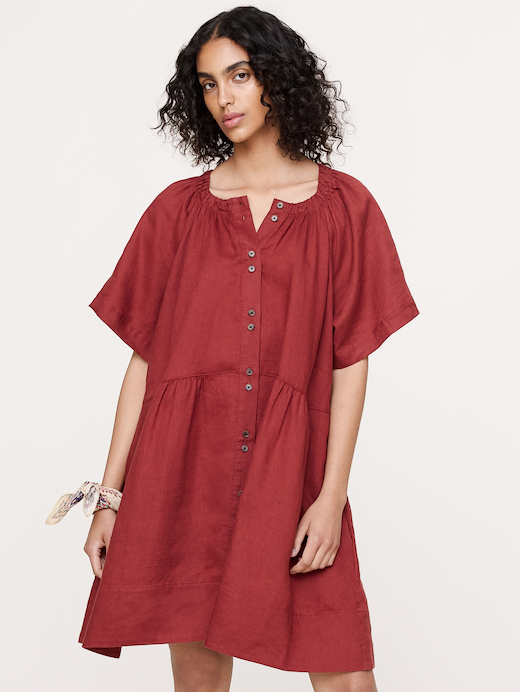 Banana Republic Button-Up Mini Dress — photo 1