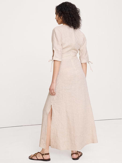 Banana Republic Linen Tie-Sleeve Midi Dress — photo 3
