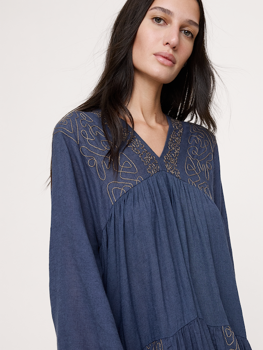Banana Republic Linen-Cotton Trapeze Maxi Dress — photo 4