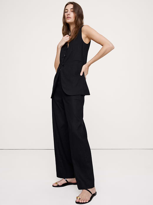 Banana Republic High-Rise Straight Utility Pant in Stretch Linen-Viscose — photo 6