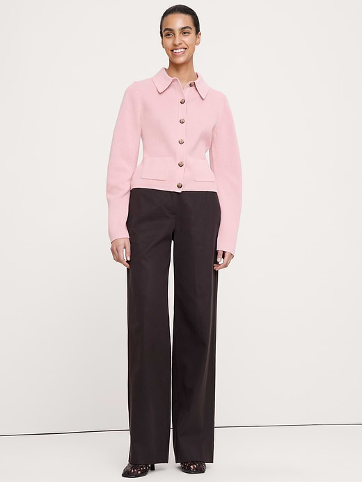 Banana Republic Larkspur Cotton-Silk Polo Cardigan — photo 1