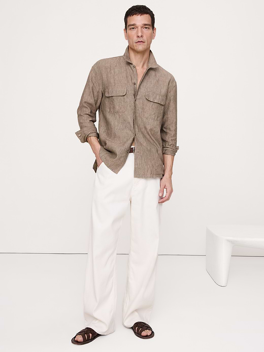 Banana Republic Relaxed-Fit Linen Resort Shirt — photo 1