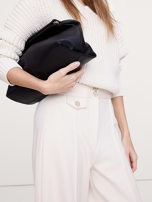 Banana Republic High Rise Wide-Leg Drapey Ponte Pant — photo 4