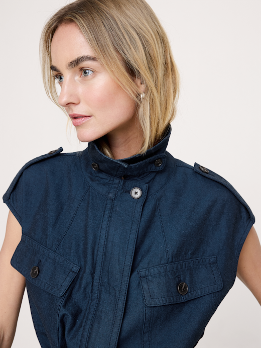 Banana Republic TENCEL™-Cotton-Linen Utility Vest — photo 4