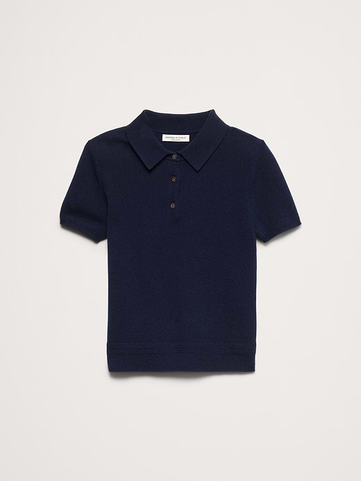 Banana Republic Lightweight Cashmere Short-Sleeve Sweater Polo — photo 3