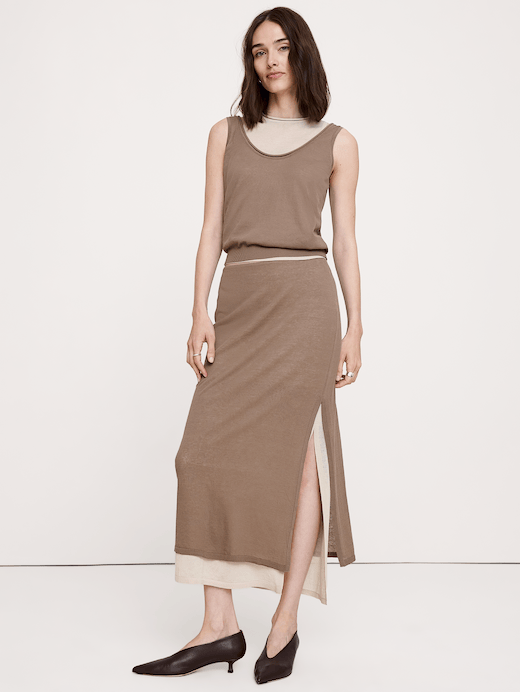 Banana Republic Layered Ultra-Fine Cotton Maxi Skirt — photo 5