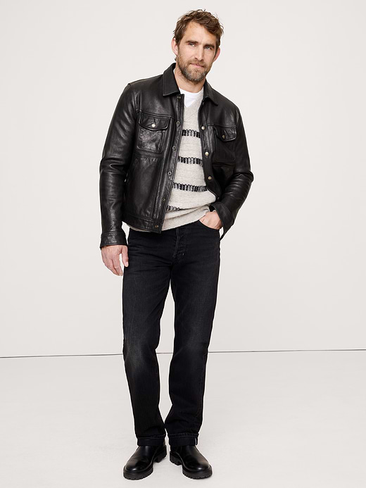 Banana Republic Jacquard Stripe V-Neck Sweater — photo 4
