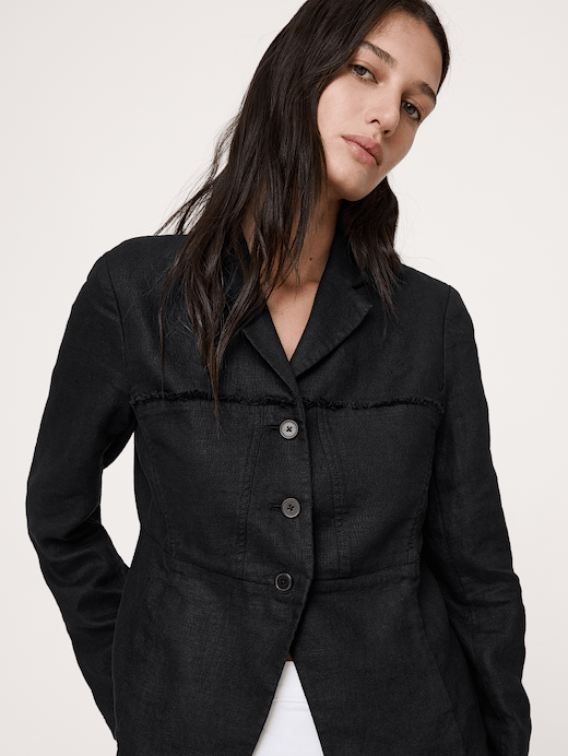 Banana Republic Fringe Linen Blazer — photo 4