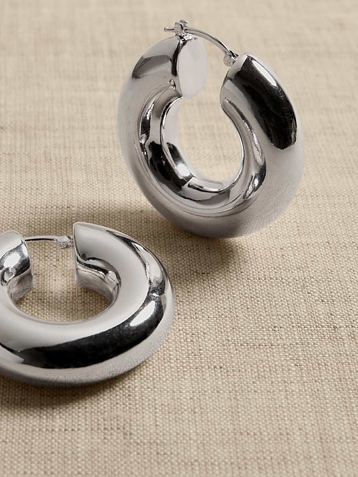 Banana Republic Ravena Large Plump Hoops by Aureus + Argent — photo 1