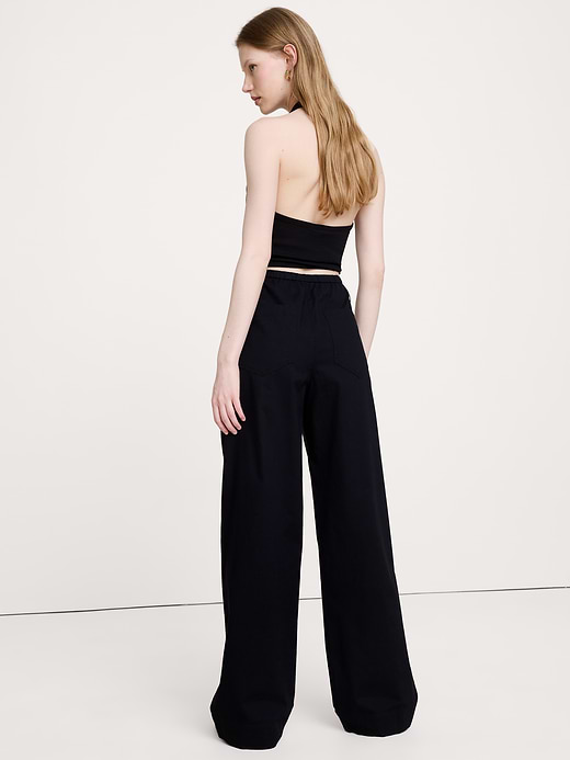 Banana Republic Cotton Pull-On Side-Tie Pant — photo 3