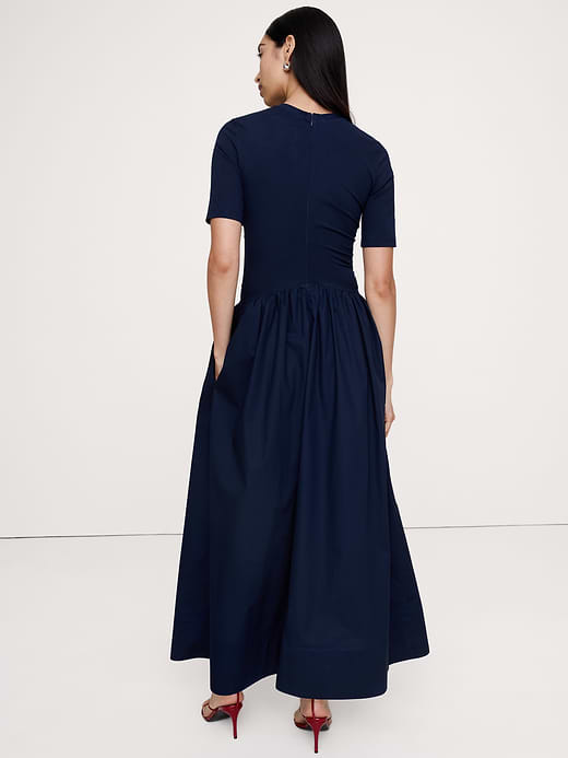 Banana Republic Jersey + Cotton Poplin Maxi Dress — photo 3