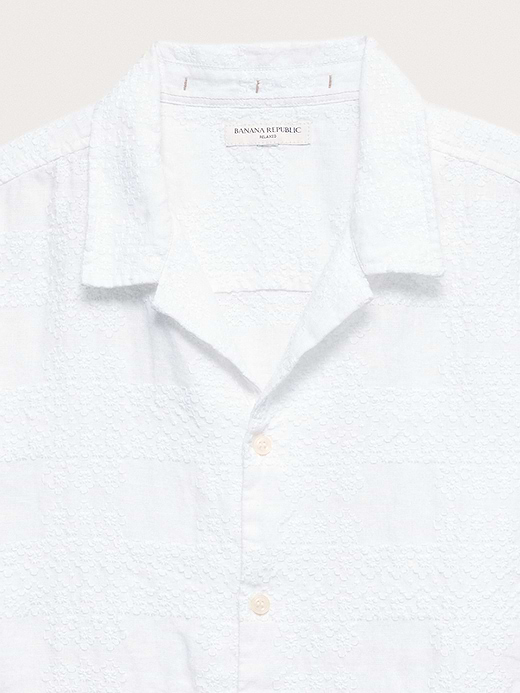 Banana Republic Relaxed-Fit Embroidered Linen Resort Shirt — photo 4
