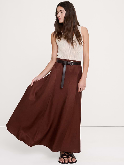 Banana Republic Viscose-Linen Maxi Skirt — photo 1