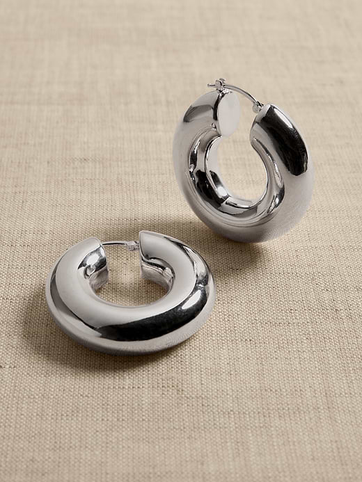 Banana Republic Ravena Large Plump Hoops by Aureus + Argent — photo 3
