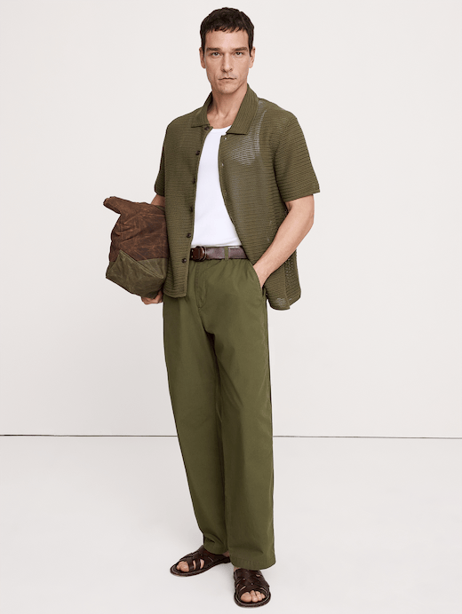Banana Republic The Weekender Relaxed Pull-On Pant in Cotton — photo 1