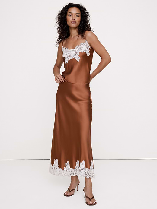 Banana Republic Stretch-Satin Lace-Trim Camisole — photo 5