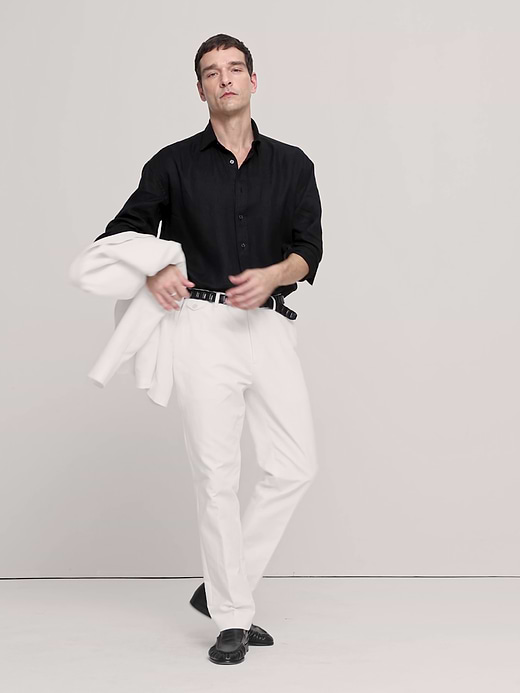 Banana Republic Tailored Slim-Fit Italian Cotton-Linen Suit Pant — photo 8