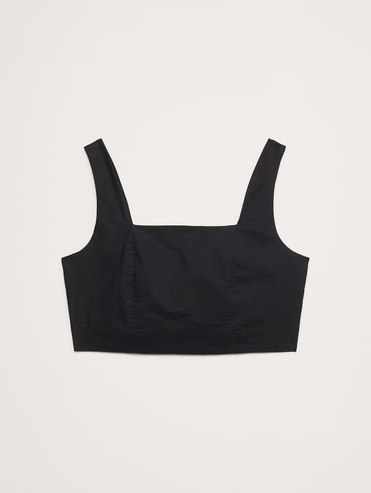 Banana Republic Cotton Poplin Square-Neck Cropped Tank — photo 5