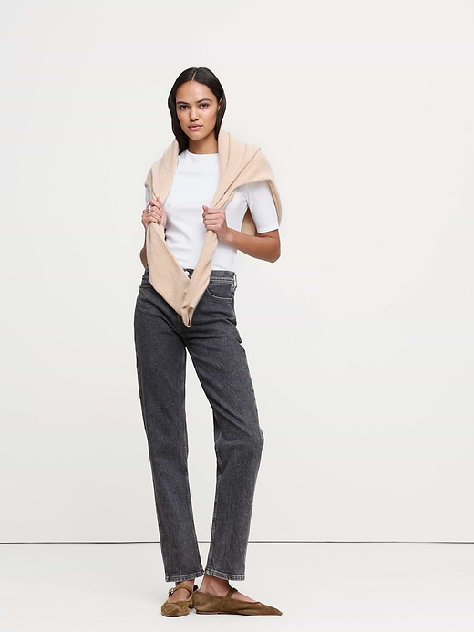 Banana Republic Ribbed Elbow-Sleeve T-Shirt — photo 6