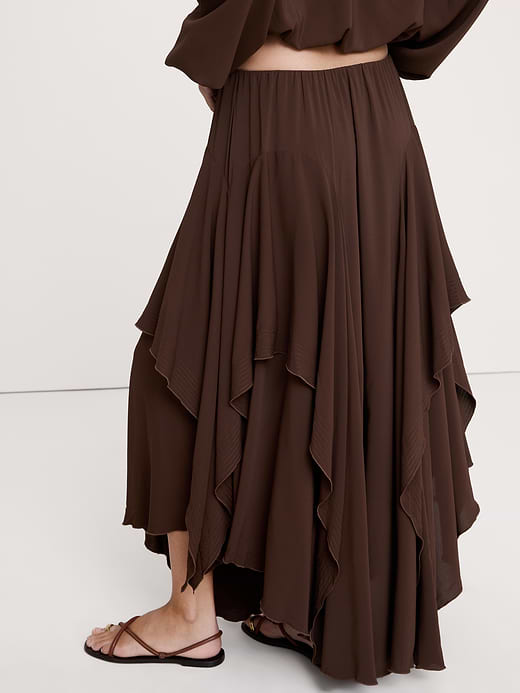 Banana Republic Drapey Georgette Ruffle Maxi Skirt — photo 3