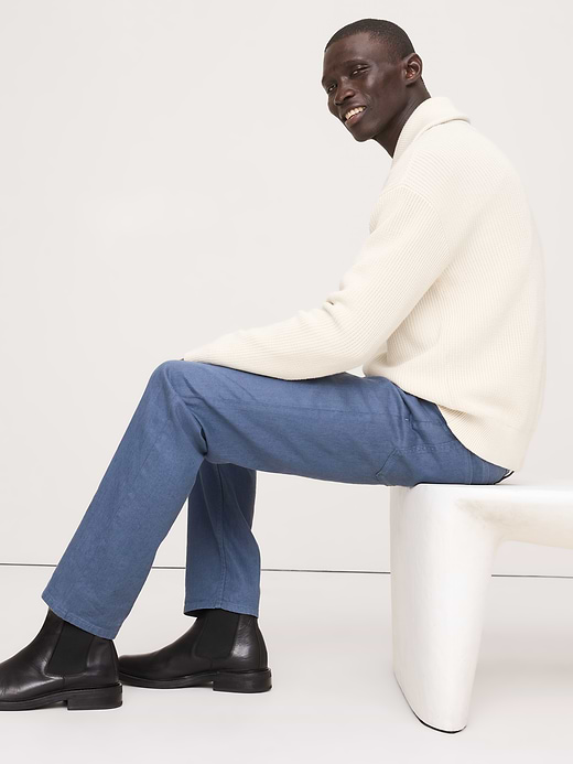 Banana Republic Slim Linen-Cotton Traveler Pant — photo 4