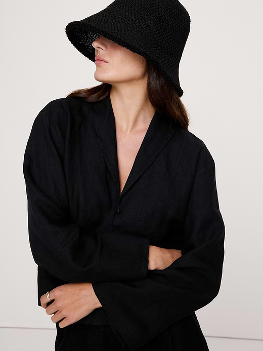Banana Republic Linen Popover Top — photo 4