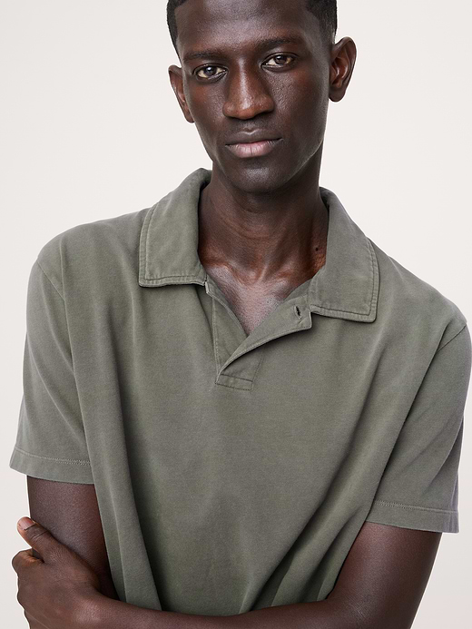 Banana Republic Relaxed Sueded Cotton Polo — photo 4