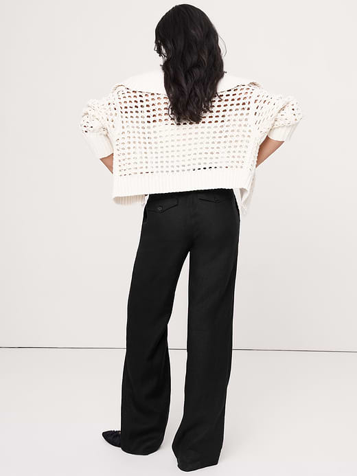 Banana Republic The Everyday Wide-Leg Pant in Linen — photo 3