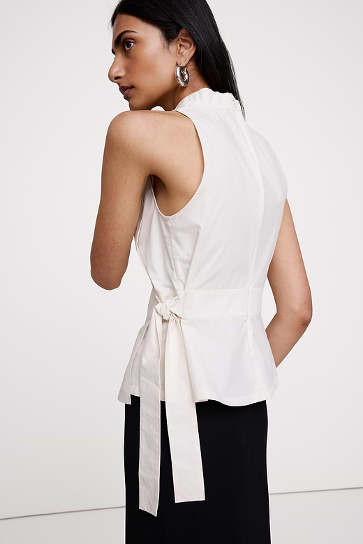 Banana Republic Cotton Poplin Cowl-Neck Tank — photo 3