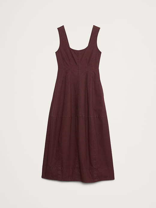 Banana Republic Stretch-Cotton Barrel Midi Dress — photo 5