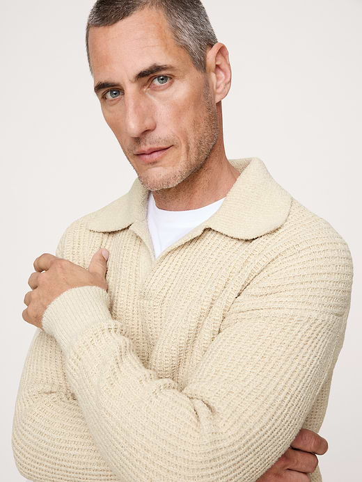 Banana Republic Chunky Cotton-Blend Sweater Polo — photo 4