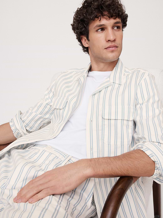 Banana Republic Textured Stripe Resort Shirt — photo 4
