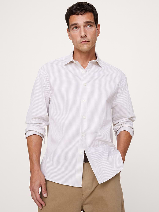 Banana Republic Relaxed-Fit Plaid Seersucker Shirt — photo 1