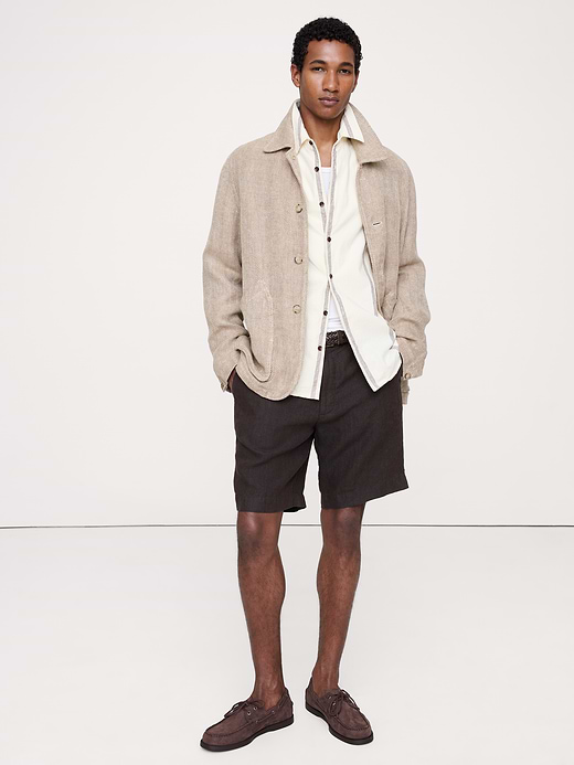 Banana Republic Relaxed-Fit Cotton-Linen Neps Shirt — photo 4