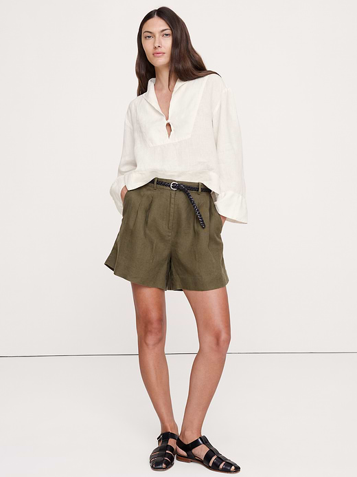 Banana Republic Linen Popover Top — photo 1