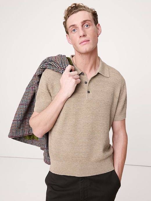 Banana Republic Linen-Cotton Sweater Polo — photo 1