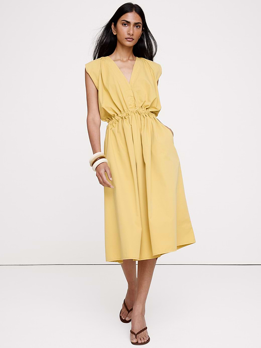 Banana Republic Cotton Twill Cinch-Waist Dress — photo 1