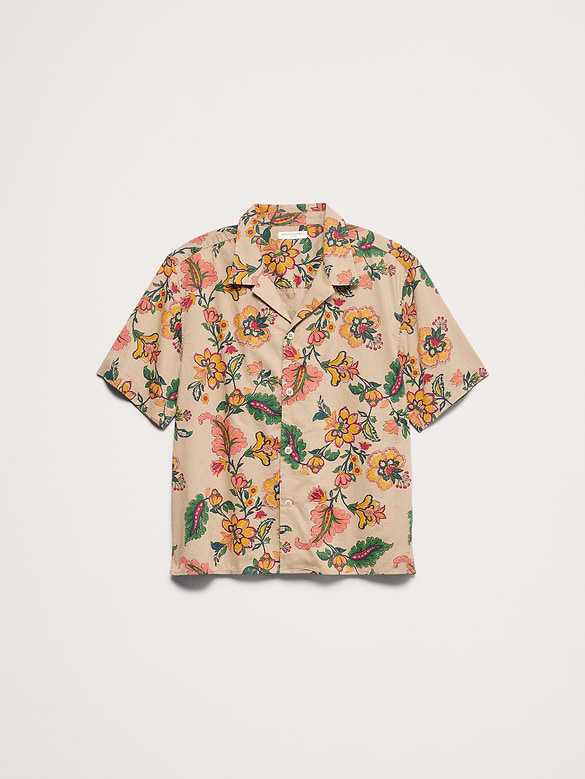 Banana Republic Relaxed-Fit Cotton Poplin Resort Shirt — photo 5