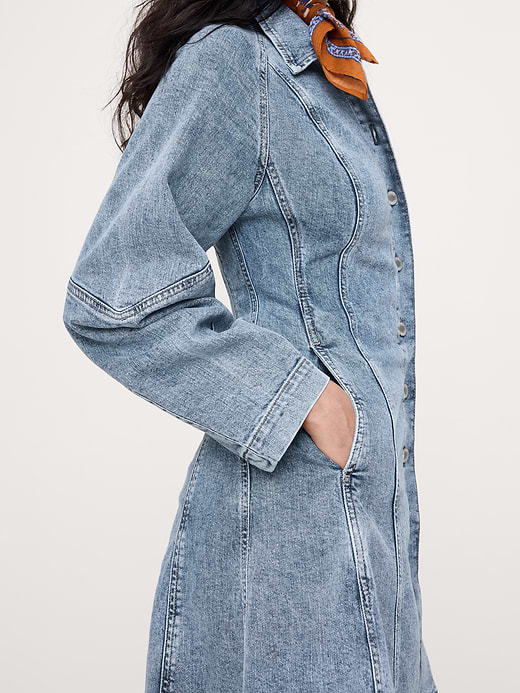 Banana Republic Seamed Denim Mini Dress — photo 4