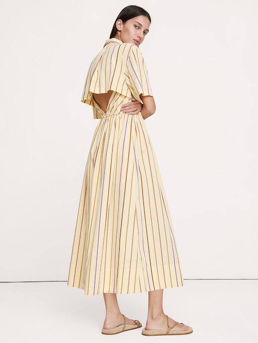 Banana Republic Poplin Open-Back Shirt Dress — photo 3